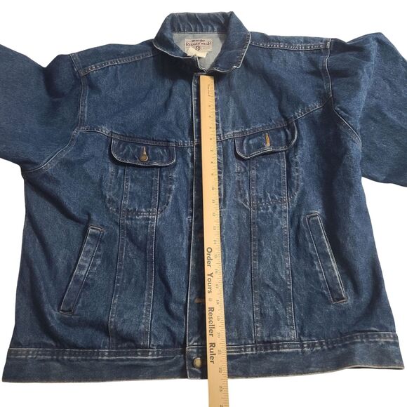 Wrangler Rugged Wear Mens Denim Jacket Blue Cotton Size XL - Picture 6 of 14